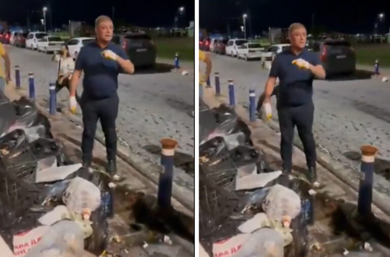 İzmir Büyükşehir Belediye Başkanı Cemil Tugay, çöpleri kendisi topladı: “İzmir’in hakkını yedirmeyeceğim size”