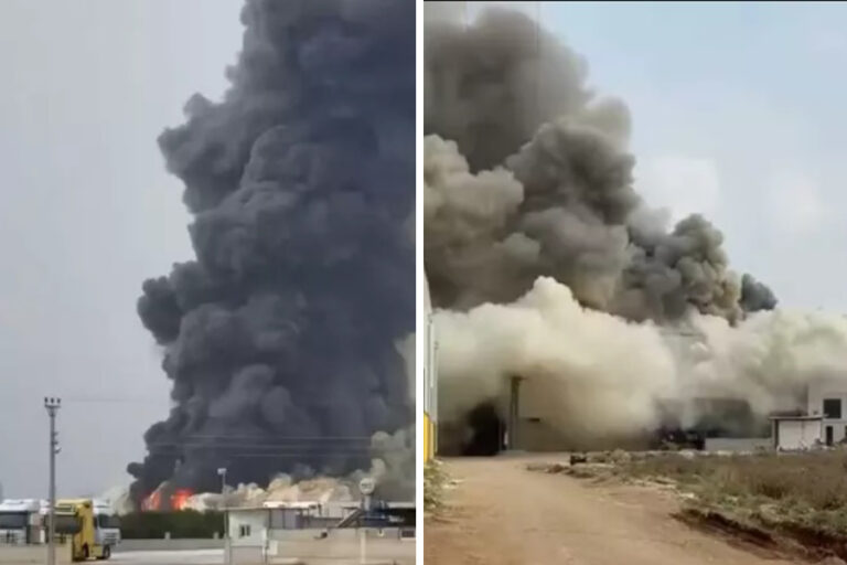 Mersin’de pamuk deposunda yangın