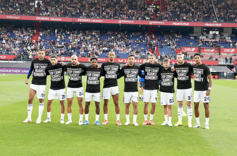 Fenerbahçe’den Feyenoord maçı öncesi ‘Filistin’ mesajı: “İnsanlığa karşı işlenen suçları durdurun!”