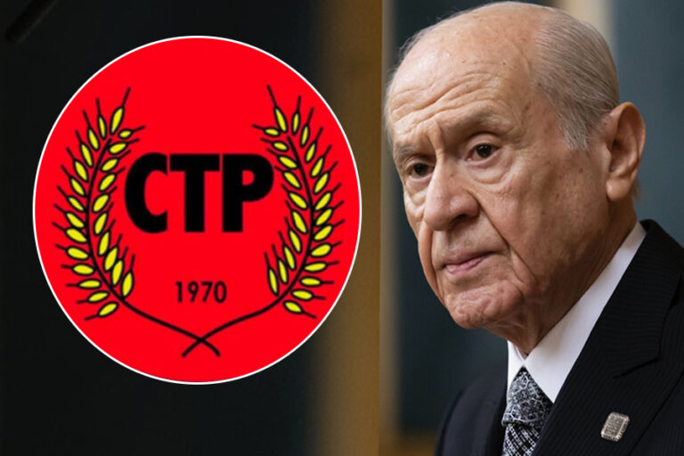CTP’den, Bahçeli’nin ‘KKTC’ çıkışına tepki: ”Kıbrıs Türk halkının iradesine saldırı ve saygısızlıktır”