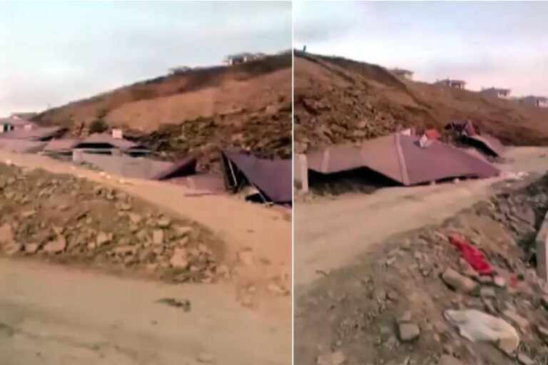 Kahramanmaraş’ta heyelan:10 ev toprak altında kaldı