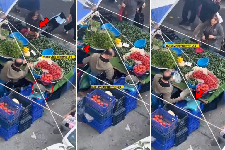 Kaşla göz arasında değiştirdi: Pazarcının salatalık hilesi pahalıya patladı
