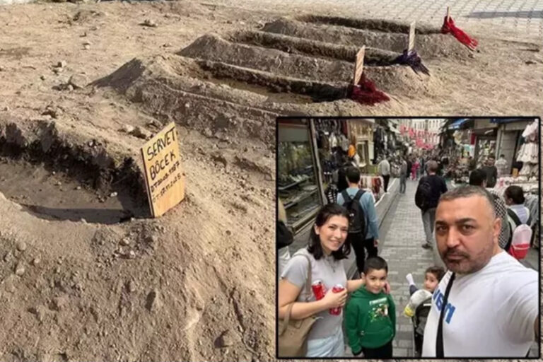 İstanbul’da zehirlenme faciası: Baba Servet Böcek, iki çocuğu ve eşinin yanına defnedildi