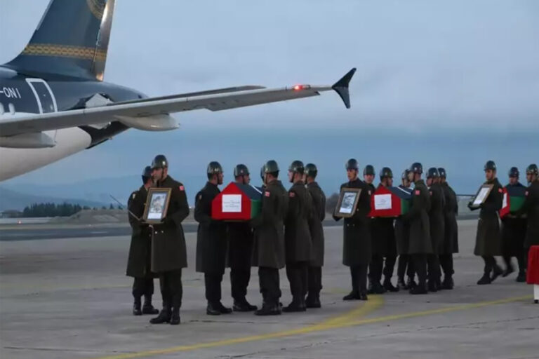 Libya askeri heyetinin cenazeleri ülkelerine gönderildi