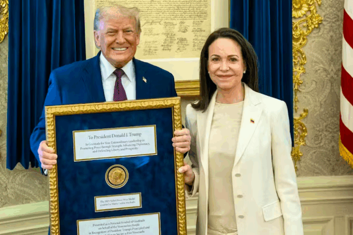 trump machado nobel
