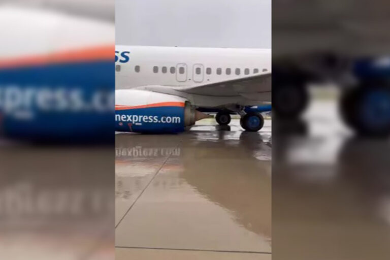 Antalya Havalimanı’nda facianın eşiğinden dönüldü: Kalkışa hazırlanan uçağın tekerleği kırıldı