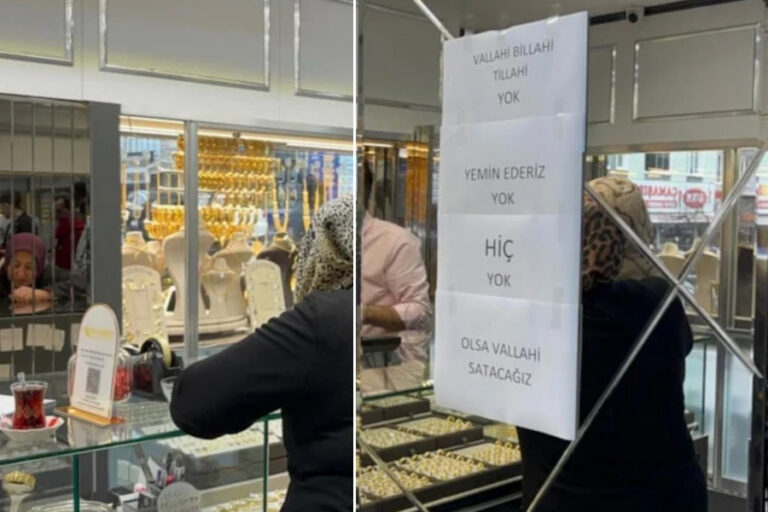 Kuyumcudan dikkat çeken yazı: ‘Vallahi, billahi, tillahi yok’