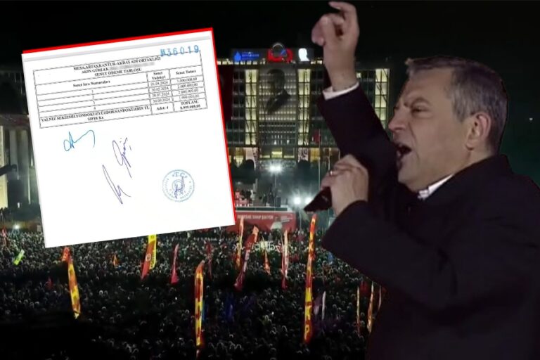 Özgür Özel, Saraçhane’de yeni belge açıkladı: ‘Yok diyorsun ya, al ödeme çizelgen; 2 milyon TL taksit’