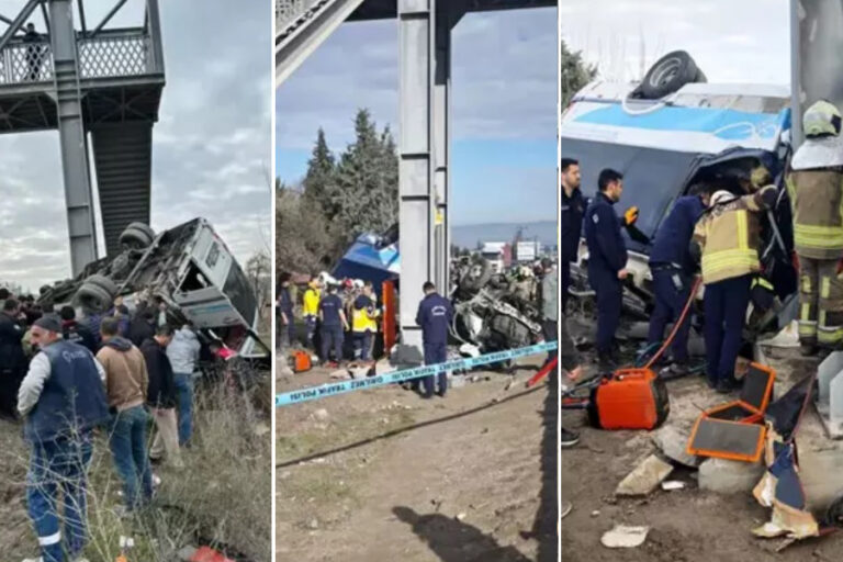 Ankara’da özel halk otobüsü üst geçide çarptı: 5 ölü, 14 yaralı