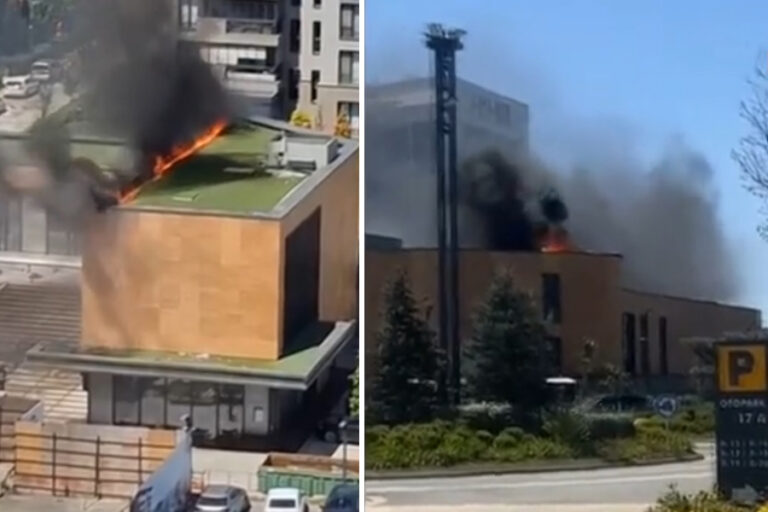 İstanbul’da okul inşaatında yangın paniği