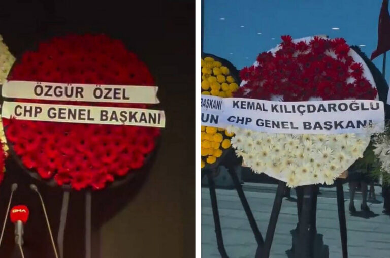 Kadir İnanır’ın töreninde Kılıçdaroğlu’nun çelengi içeri alınmadı