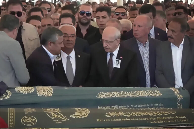 Özgür Özel ve Kemal Kılıçdaroğlu, Olcay Baykal’ın cenazesinde tokalaştı