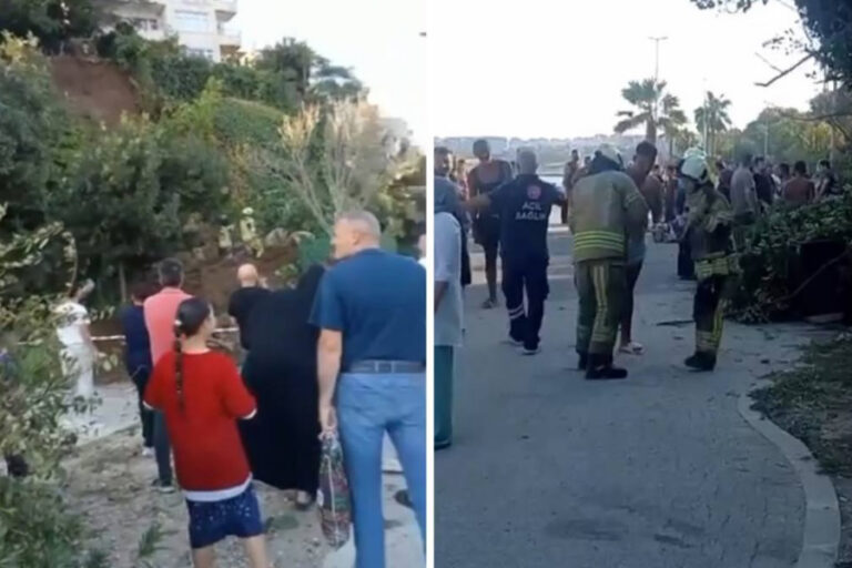 Büyükçekmece’de toprak kayması