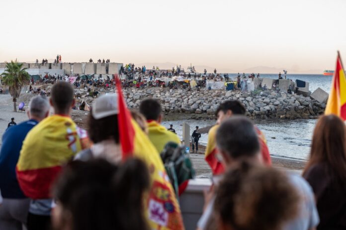ceuta- göçmen karşıtı gösteri